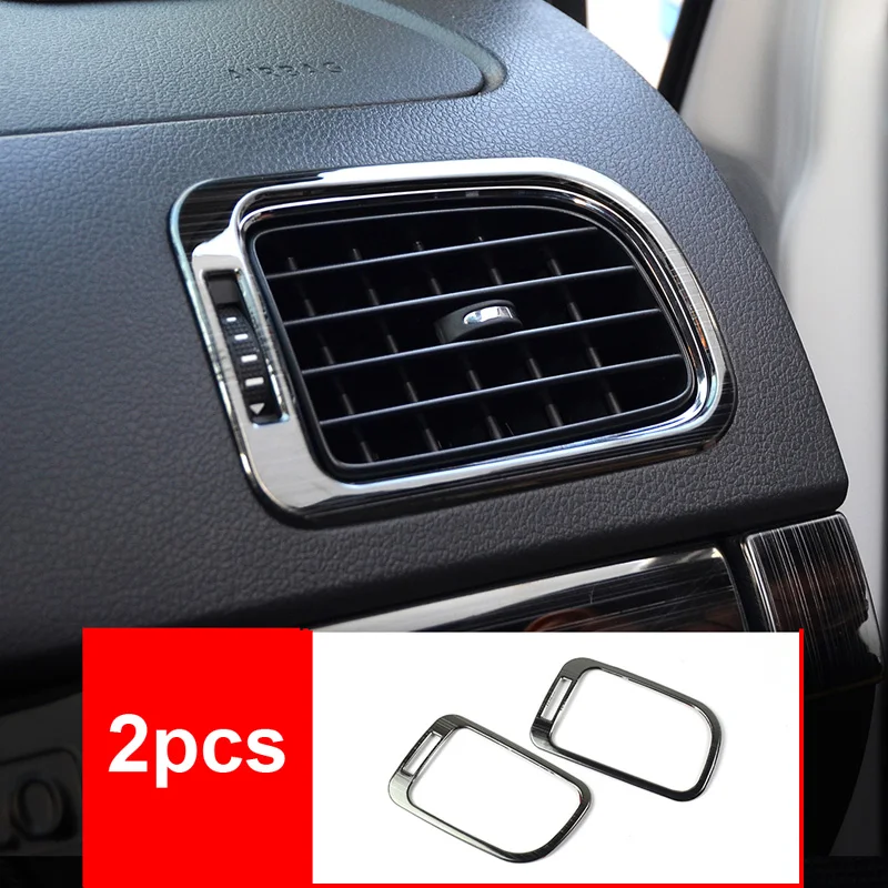 2 шт. для vw polo 2011 2017 ниже кондиционер Рамка украшения выходного отверстия Черная