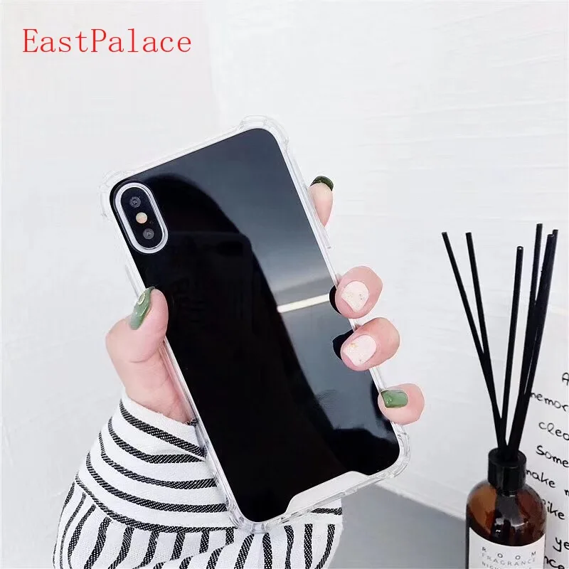Soft Case for iPhone X XS Max XR Cases Shockproof TPU Mirror Back Cover 7 8 Plus 6S 6 Coque |