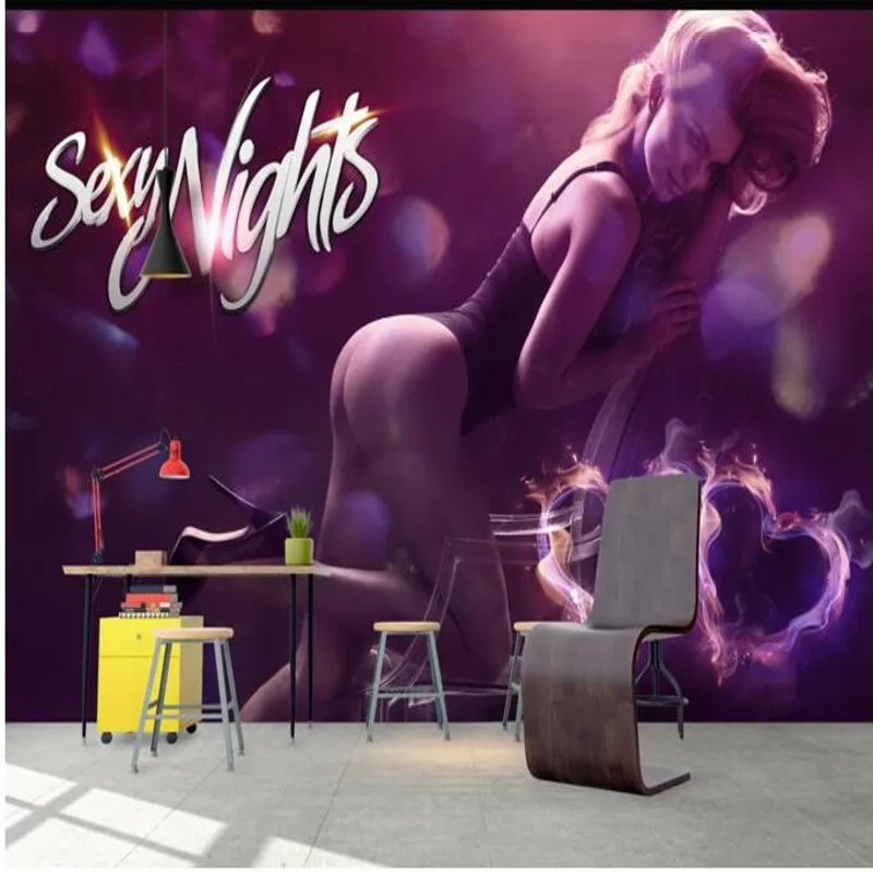Обои на заказ сексуальные красивые для ночных клубов КТВ оснастка нетканые обои
