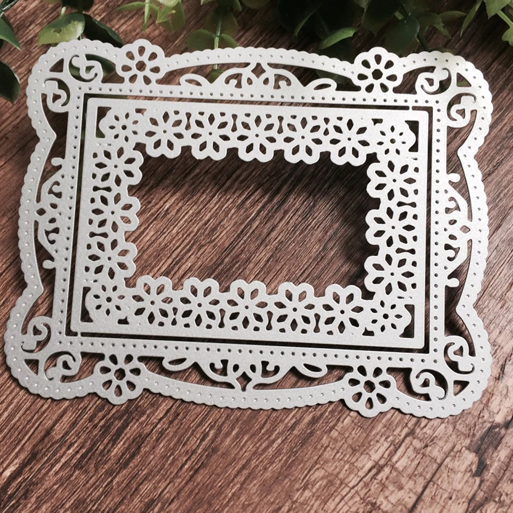 Кружевная рамка из углеродистой стали шаблон для резки металла штампы карты DIY
