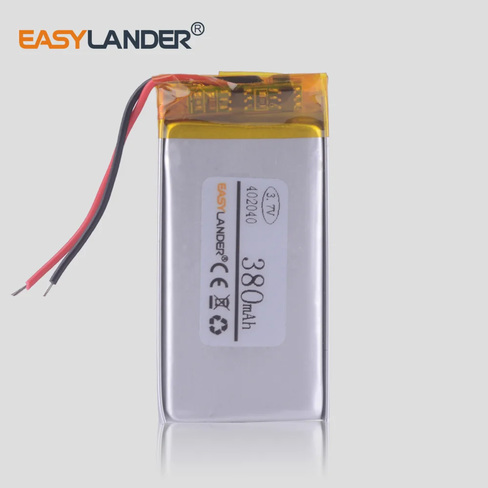 3 7 V 380mAh 402040 литий полимерные Li Po ионные аккумуляторные батареи для MP3 плеера