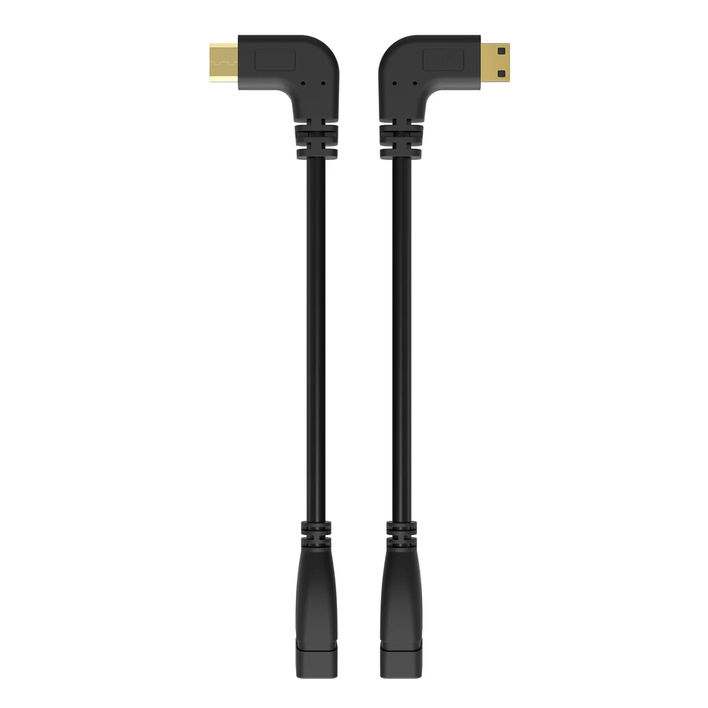 90 градусов прямоугольный мини HDMI к HDMI мужчин и женщин кабель для HDTV 1080p PS3 Evo htc Vedio позолоченный