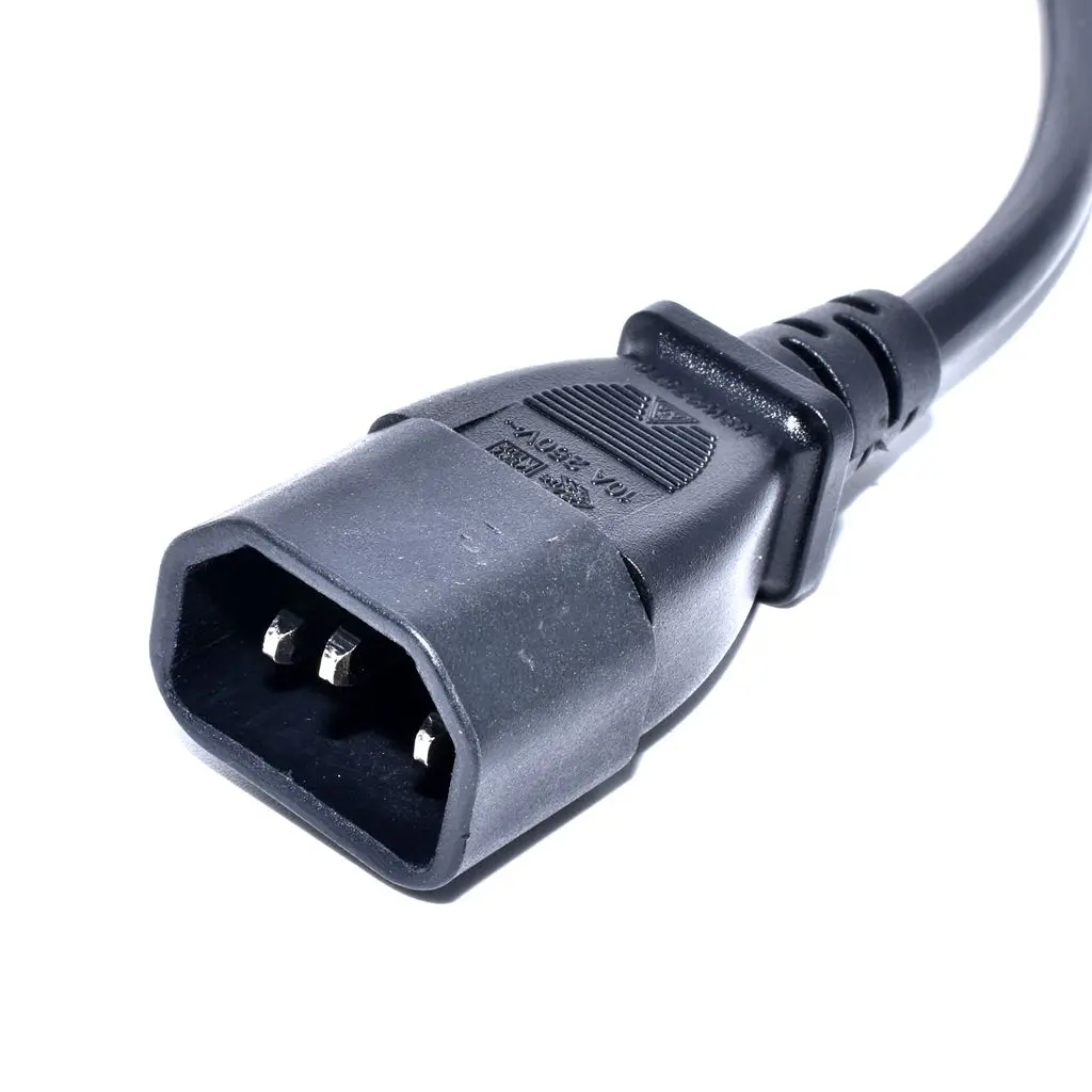 Шнур питания переменного тока IEC320 C14 штекер C13 правый угол удлинитель питания устройство L-30CM