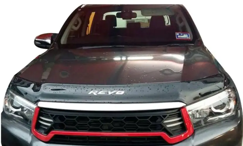 ABS CHROME автомобилей переднего бампера Гонки Грили решетка Вокруг Накладка для Toyota Hilux Revo(с светодиодный лампа