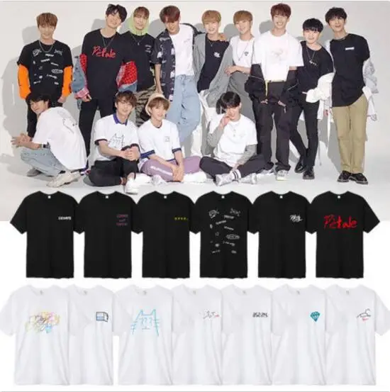 Футболка унисекс в стиле K-POP с надписью Seventeen 3 | Мужская одежда