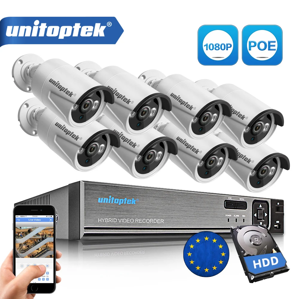 4CH 8CH 4MP 48 V POE NVR 2.0MP 3000TVL ip камера ночного видения CCTV система Plug and Play комплект