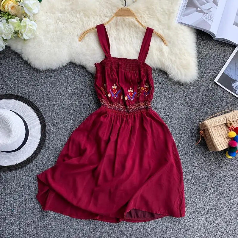 Женское платье ALPHALMODA Пляжное Платье с цветочной вышивкой в богемном стиле на