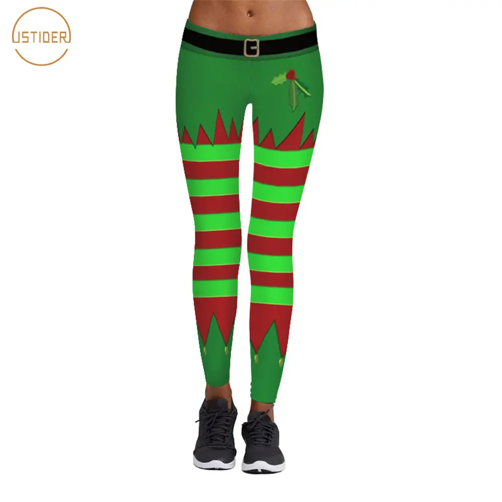 ISTider 3D Рождество колокольчики печати одежда для тренировок женщин спортивные