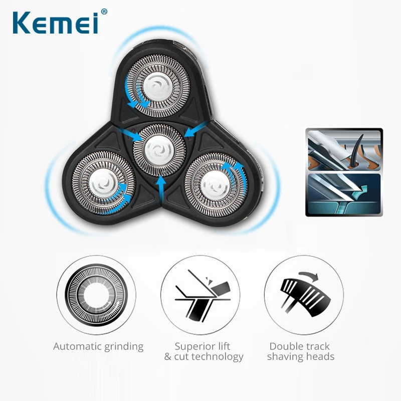 4 лезвия моющиеся электрические бритвы многофункциональный уход за лицом 5181 Kemei в