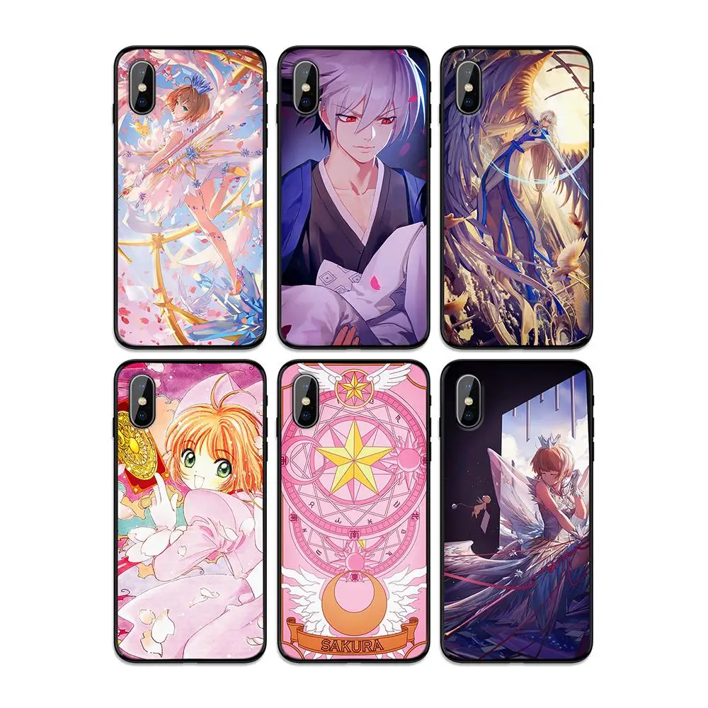 Japanese animation gorgeous changes sakura Soft TPU Case Cover for Apple iPhone 6 6S 7 8 Plus 5 5S SE X XS MAX XR Silicone Cases | Мобильные