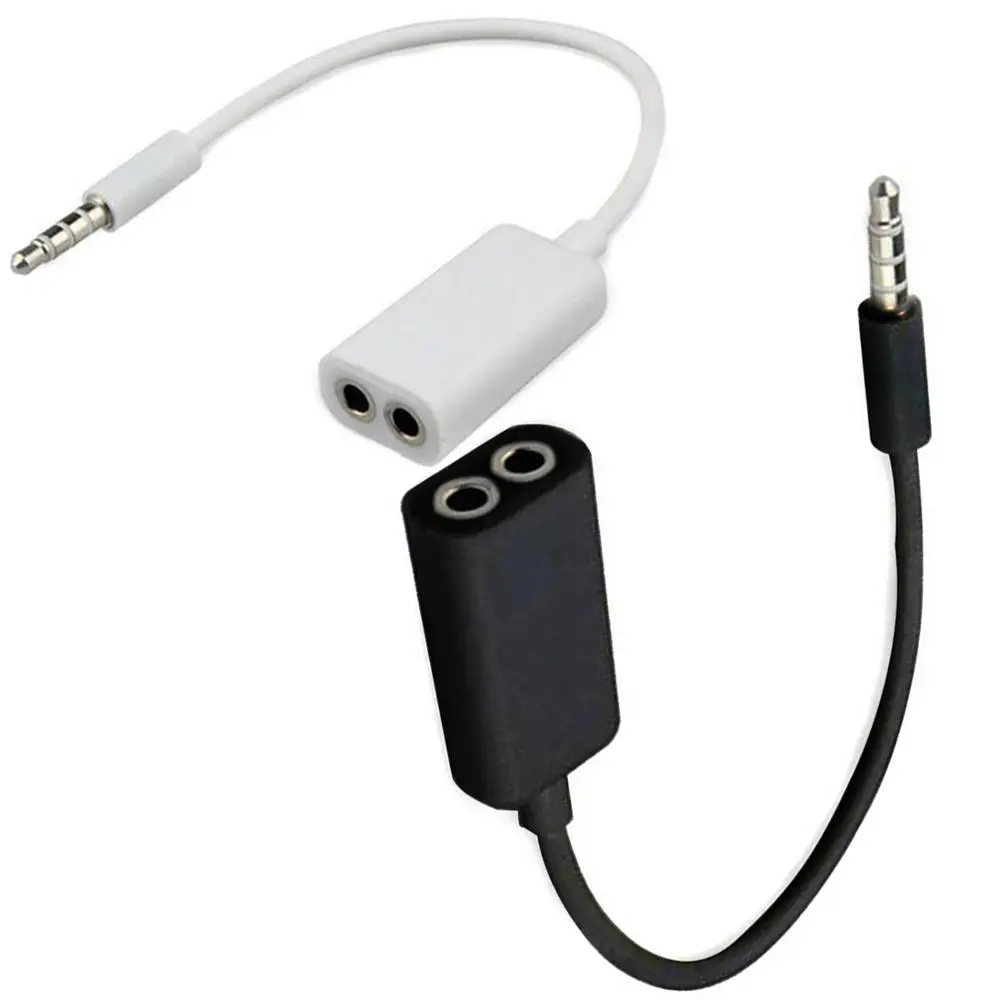 Модная гарнитура сплиттер наушников расширение 3 5 мм двойной аудио линии один в