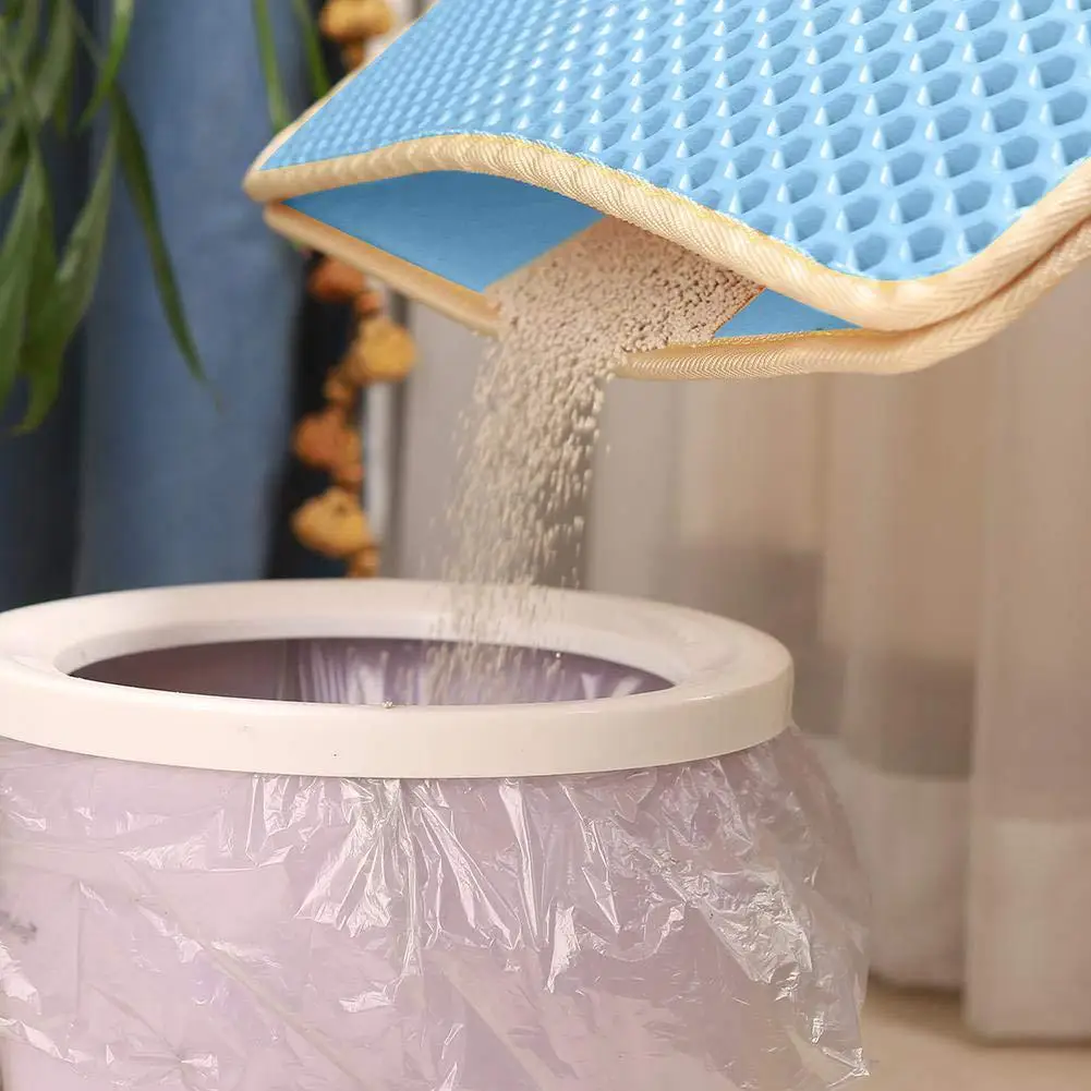 Водонепроницаемый коврик для кошачьих туалетов EVA двойной слой с отверстиями