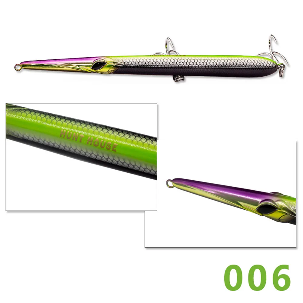 006 Hunthouse stylo 210 рыболовные приманки карандаш 16 см/18 г 18 см/24g 205 мм 31/36 г длинный Литой карандаш stickbaits плавающий оседающая на дно приманка иглы - Цвет: 006