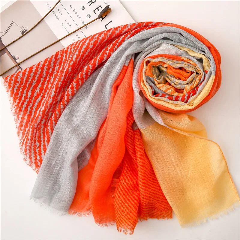 2020 Элитный бренд женский вискозный шарф с геометрическим рисунком шали и шарфы