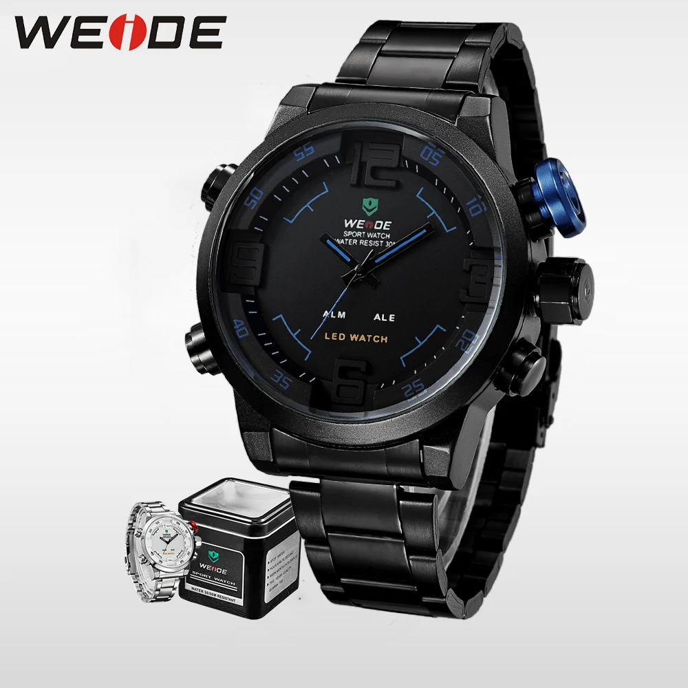 Бренд класса люкс WEIDE мужские спортивные часы цифровые японские кварцевые с