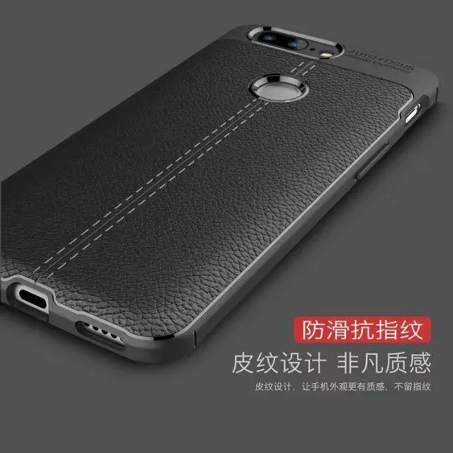 For OnePlus 5T Luxury Shockproof Leather Skin Soft Rubber TPU Slim Case Cover |