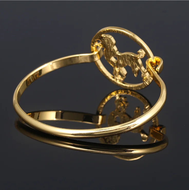 Новый Дизайн Животное Собака Пудель Браслет и Золотой цвет 5 шт./лот|bangle designer|designer
