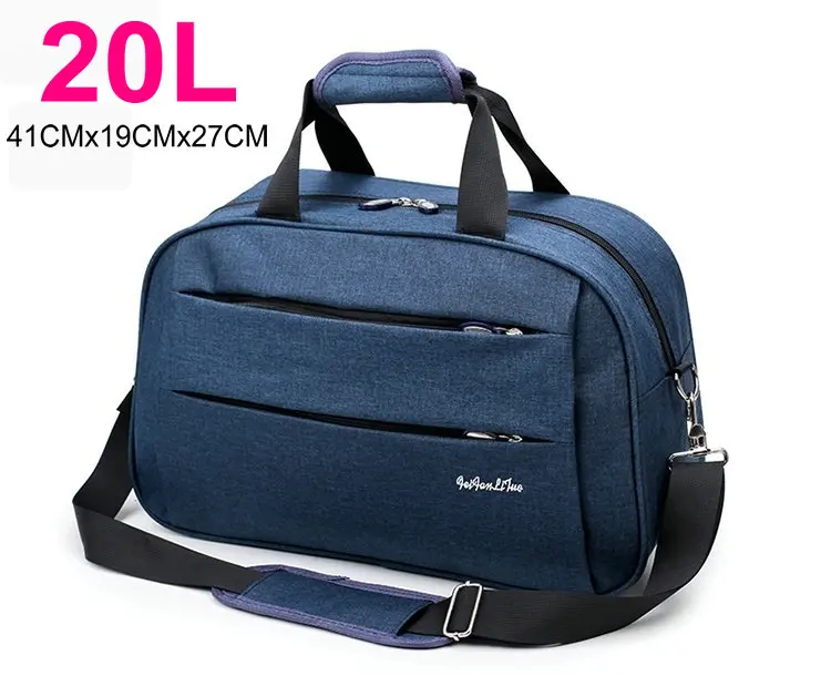 blue 20L Мужские дорожные сумки для переноски багажа, водонепроницаемая холщовая ручная сумка для багажа, сумка для путешествий, большая сумка на выходные, большие сумки для мужчин - Цвет: blue 20L