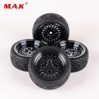 rubber tires wheel for hsp hpi rc 110 flat racing on road car 4piecesset parts accessory