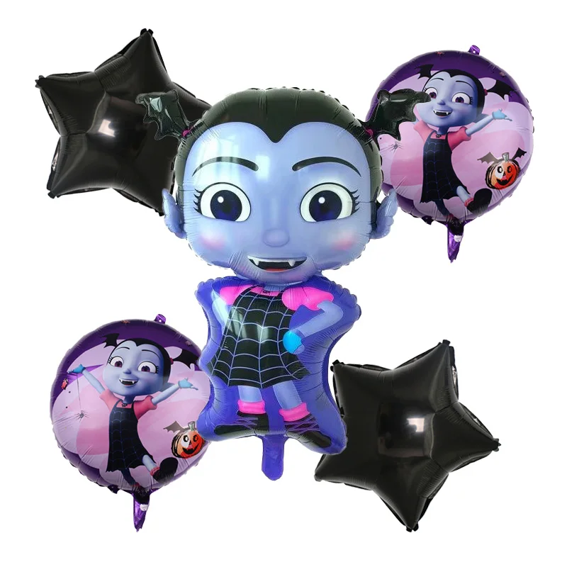 Вампир Девушка пентаграмма ведьма гелиевая фольга Воздушные шары набор детские