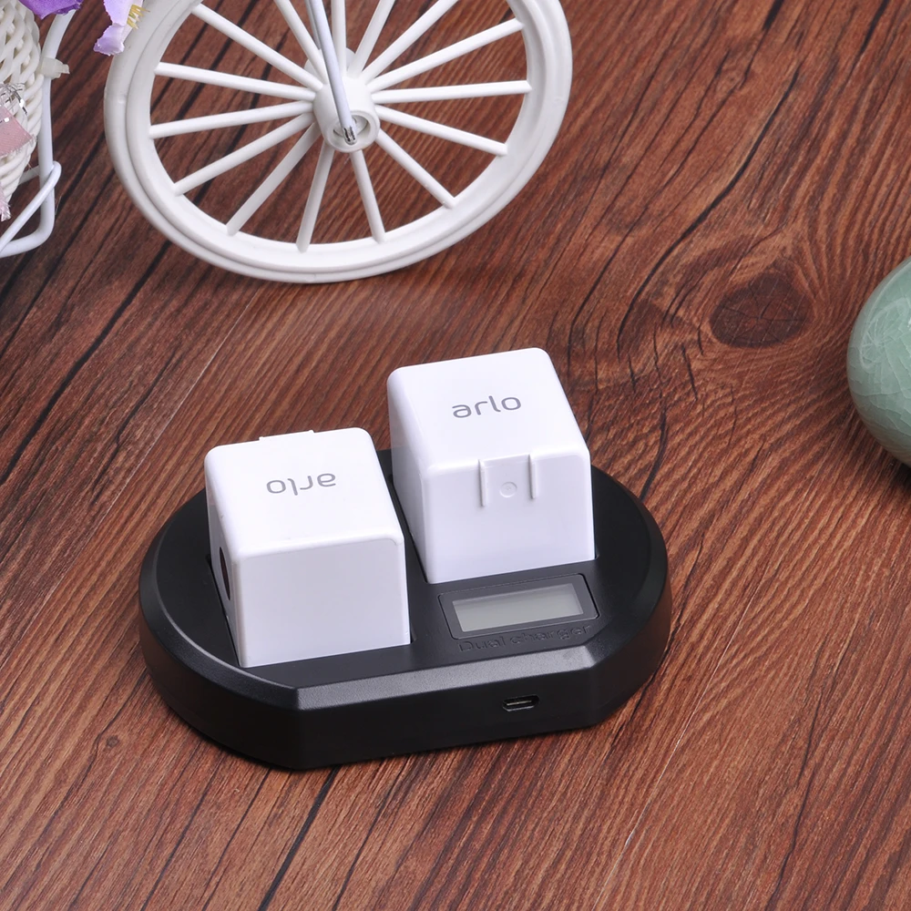ЖК-дисплей USB двойное зарядное устройство для Arlo Pro 2 Arlo свет безопасности и Arlo Go батарея VMA4410 ALS1101
