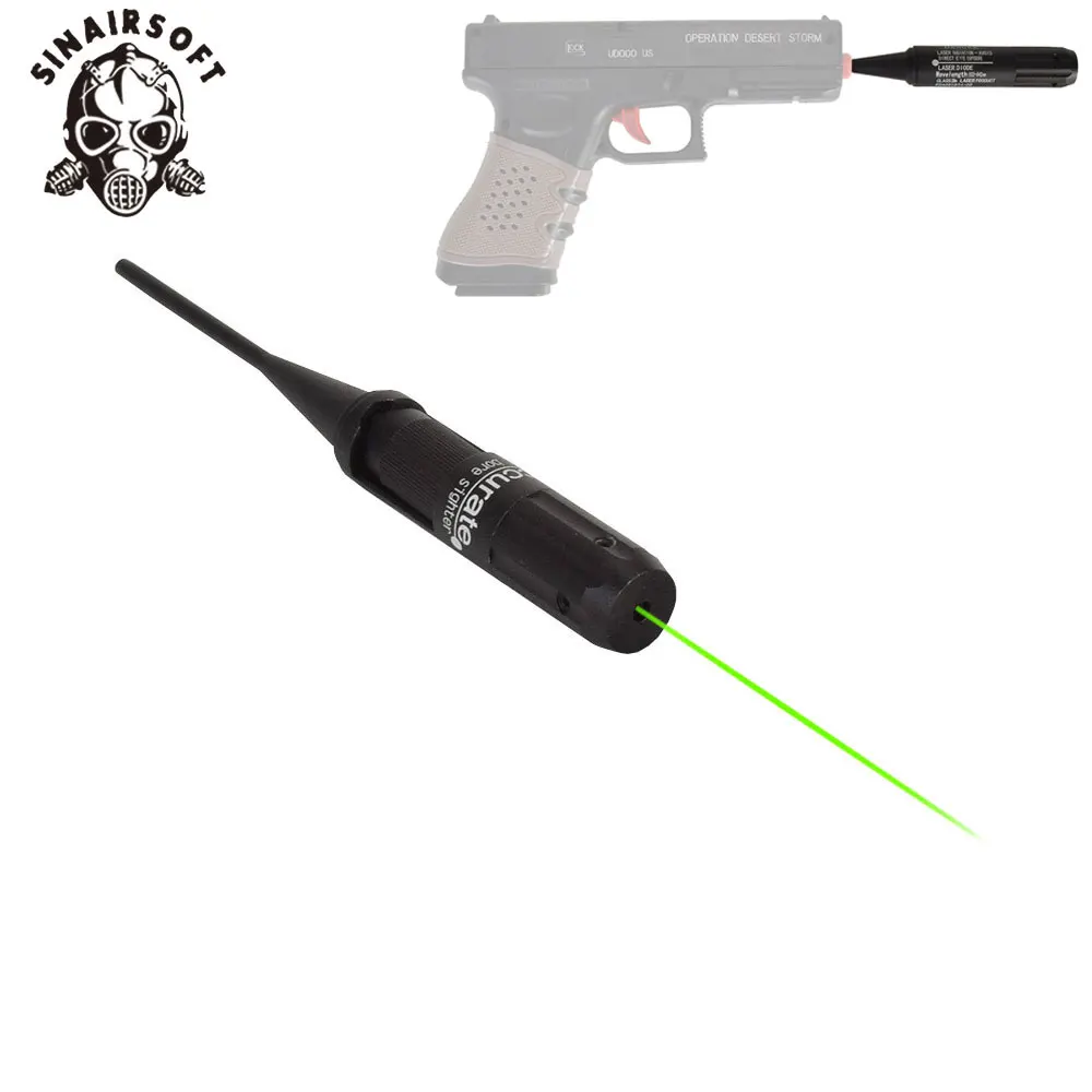 

Tactical Green Laser Bore Sight Collimator For 0.22 to 0.50 Caliber 4 Adjustable Adapters Handguns Rifles Sights Riflescopes