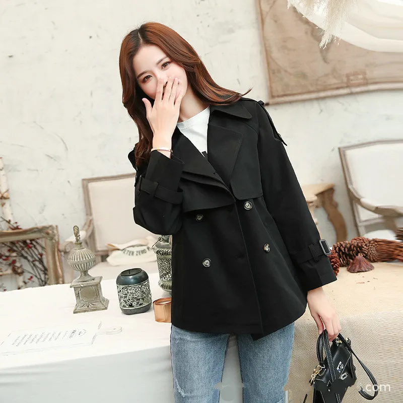 2020 осень Весенний Тренч пальто для женщин мэм короткий Фонд модная ветровка