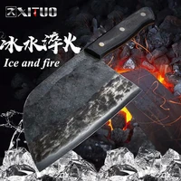 xituo handmade forged chef knife full tang chinese cleaver kitchen knives meat vegetables filleting slicing butcher knife broad