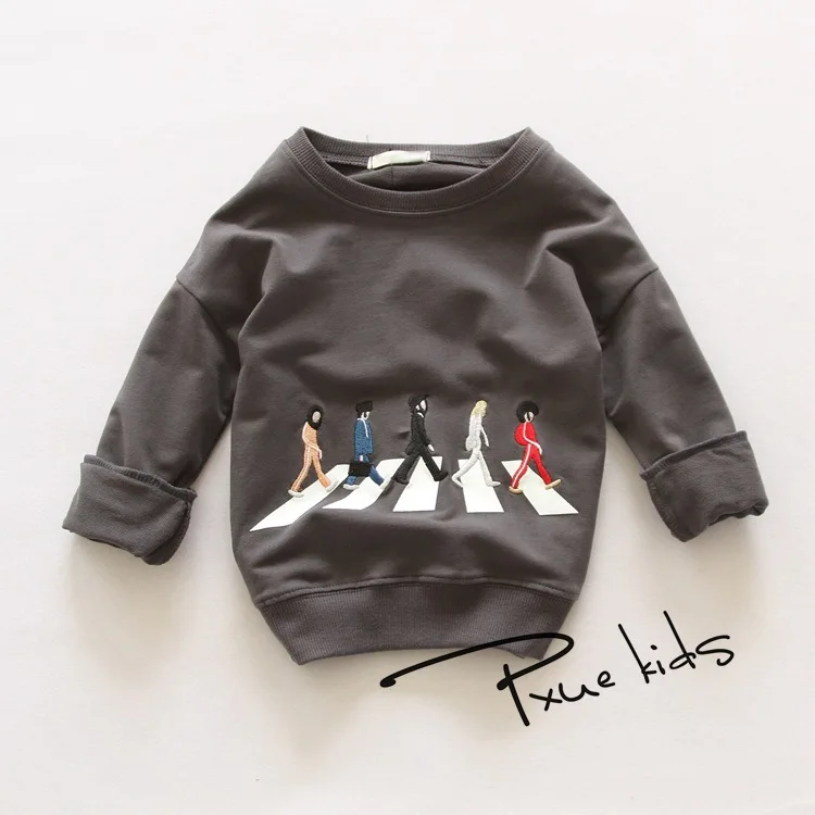 2016 New Design Cartoon embroidery Kids Boys girls Hoodies Sweatshirts autumn spring Children's Clothing 2-7Y 5 color choices | Мать и