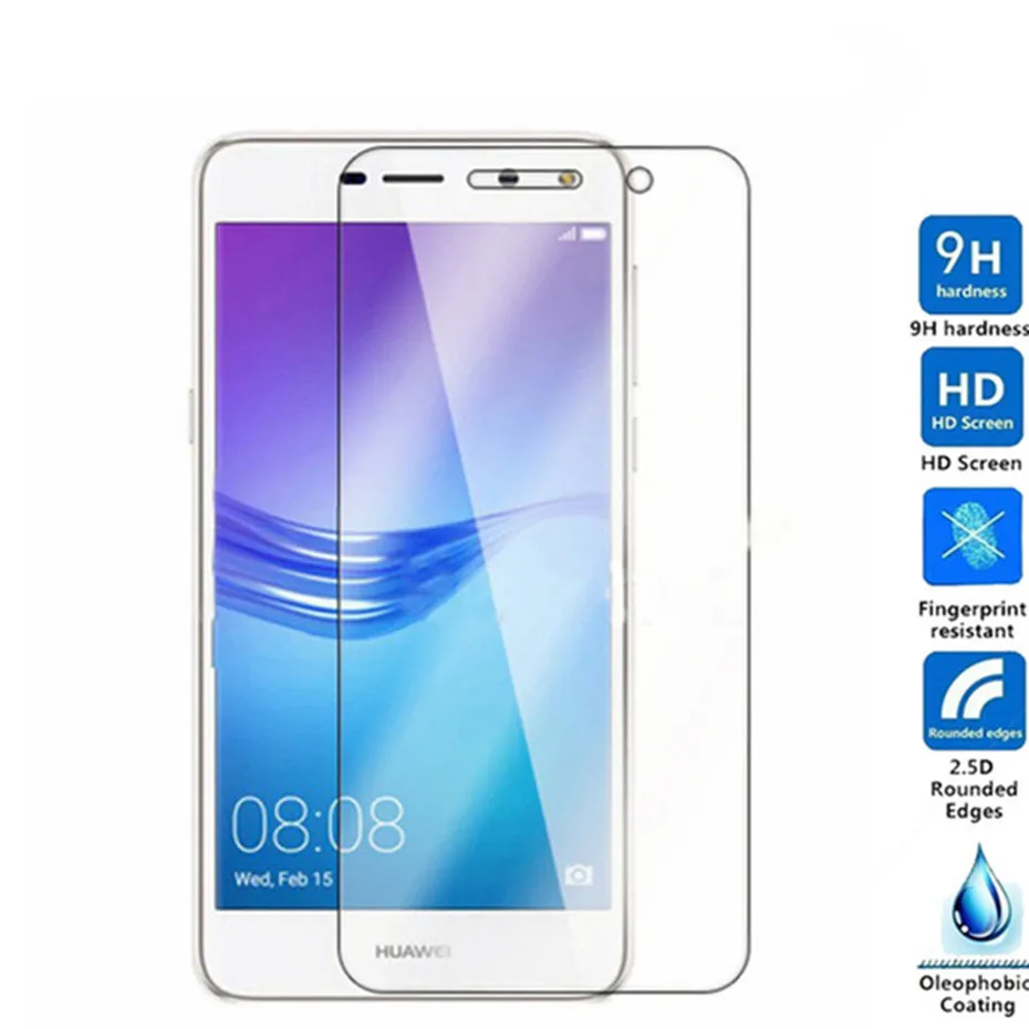 Для huawei y6 2018 защитное стекло 9 H 2.5d ультратонкая защитная пленка из закаленного