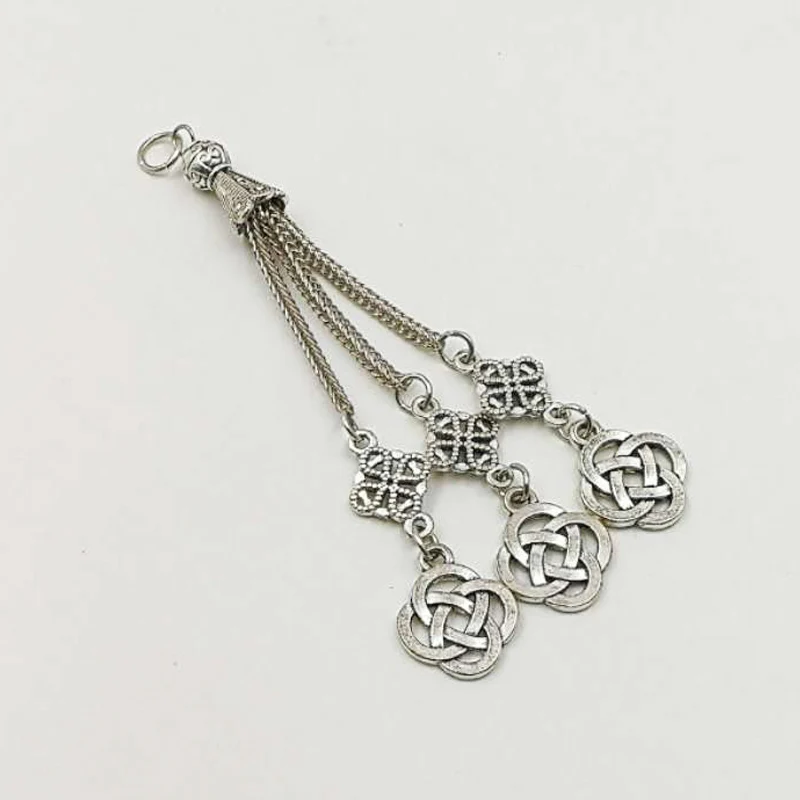 Металлическая подвеска Tasbih с кисточками три цепи классический стиль|Подвески| |
