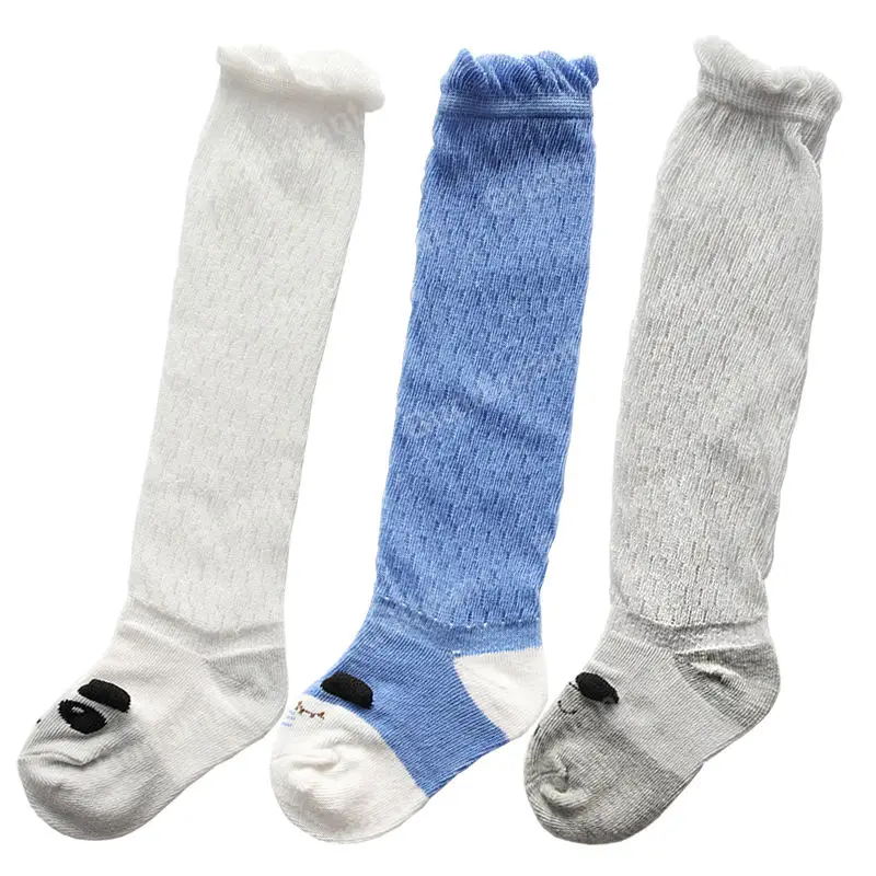 082 white blue grey Носки для новорожденных девочек; летние сетчатые носки с бантом; Гольфы; детские носки принцессы; кружевные хлопковые носки; 3 пара/лот - Цвет: 082 white blue grey
