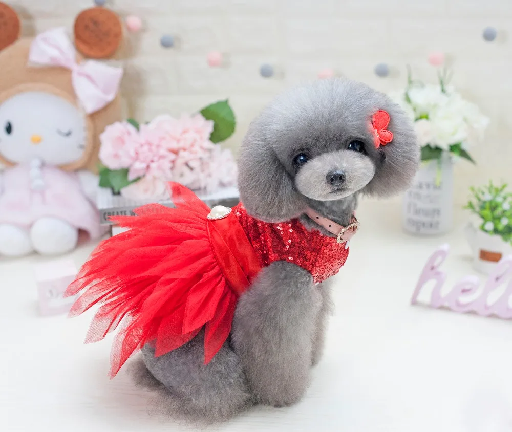 FK16 милое летнее платье принцессы с собачкой для домашних животных платья