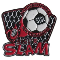 supply metal football grand slam logo lapel products factory