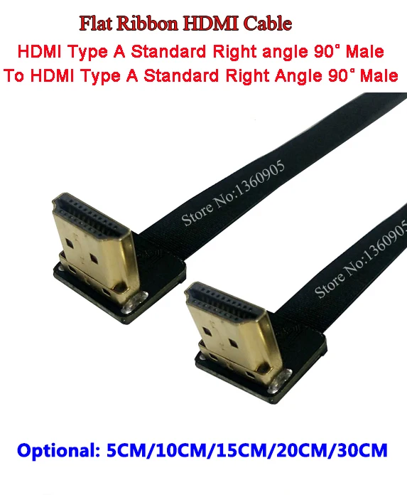 

5 см/10 см/15 см/20 см/30 см HDMI мягкий кабель плоский ленточный тип A штекер под углом вверх вниз стандартный тип A штекер мягкий гибкий кабель FPV