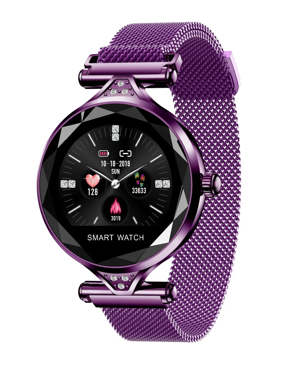 H1 Smartwatch fashion women heart rate blood pressure fitness pedometer female physiological cycle waterproof luxurious Bracelet
