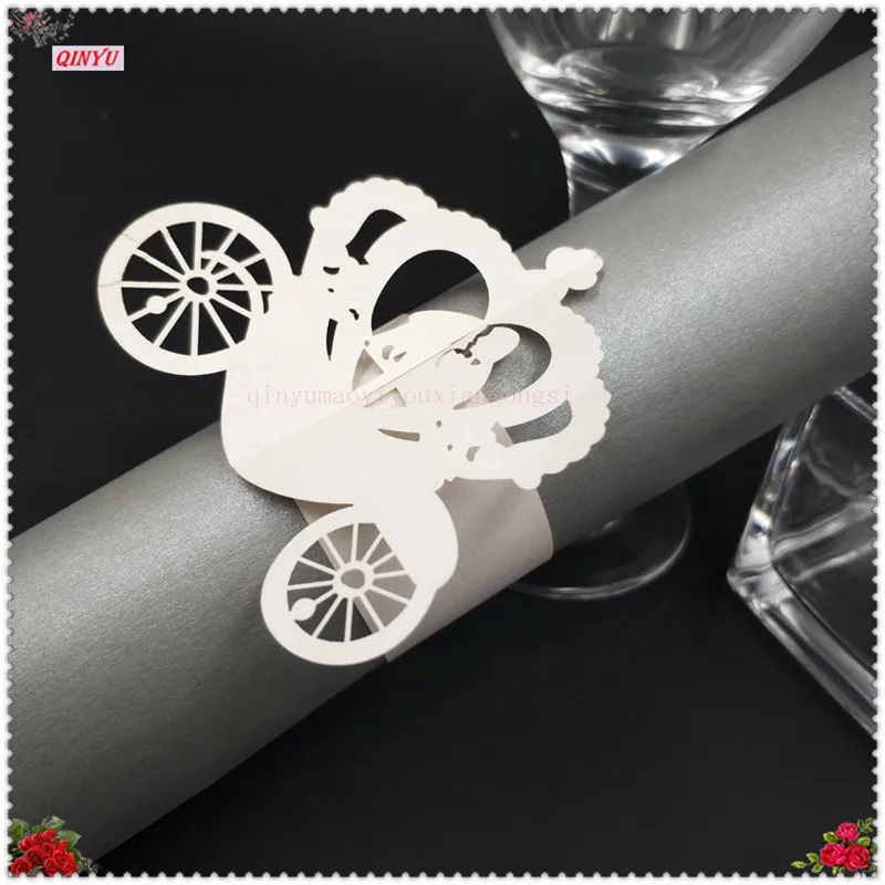 100 шт. бумажные кольца для салфеток в форме автомобиля|napkin rings|serviette tablewedding napkins rings