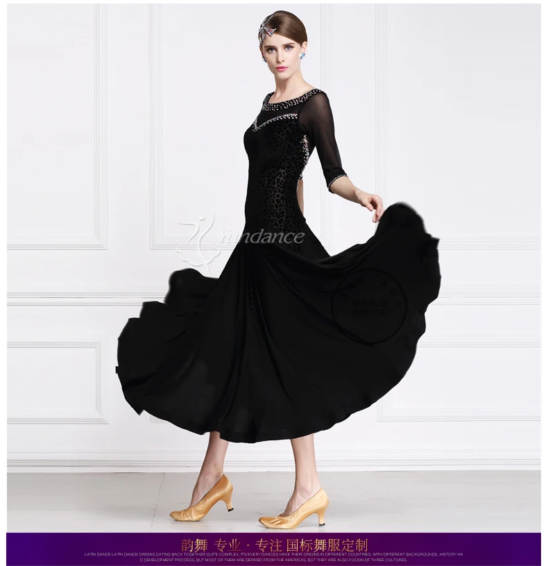 

Lady Customized Ballroom Dance Dress Girls Waltz Tango Dancing Dresses Female Standard Flamenco Stage Ballroom Costumes D-0407