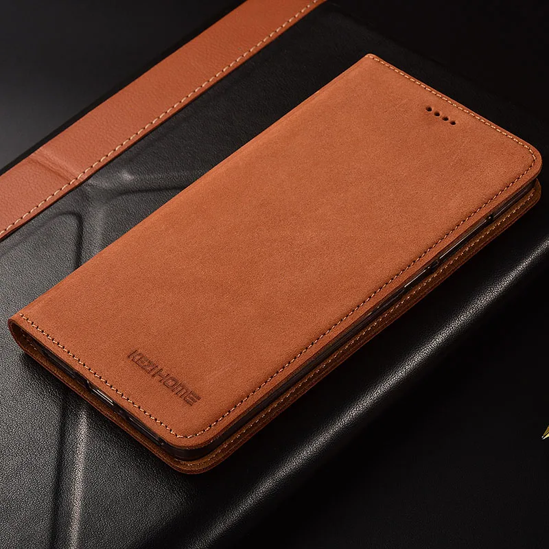 Для Meizu Pro 7 Plus kezihome роскошные матовые кожаный чехол-подставка с застежкой Капа для