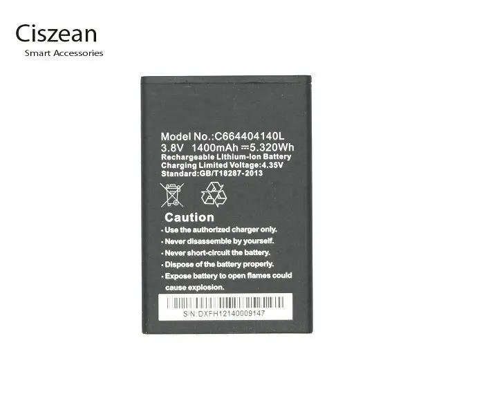 Ciszean 2 шт./лот 1400 мАч Сменный аккумулятор для мобильного телефона BLU LIFE PLAY MIMI L190