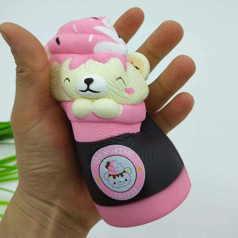 Kawaii мягкая игрушка мороженое Медвежонок медленно поднимающийся прекрасный