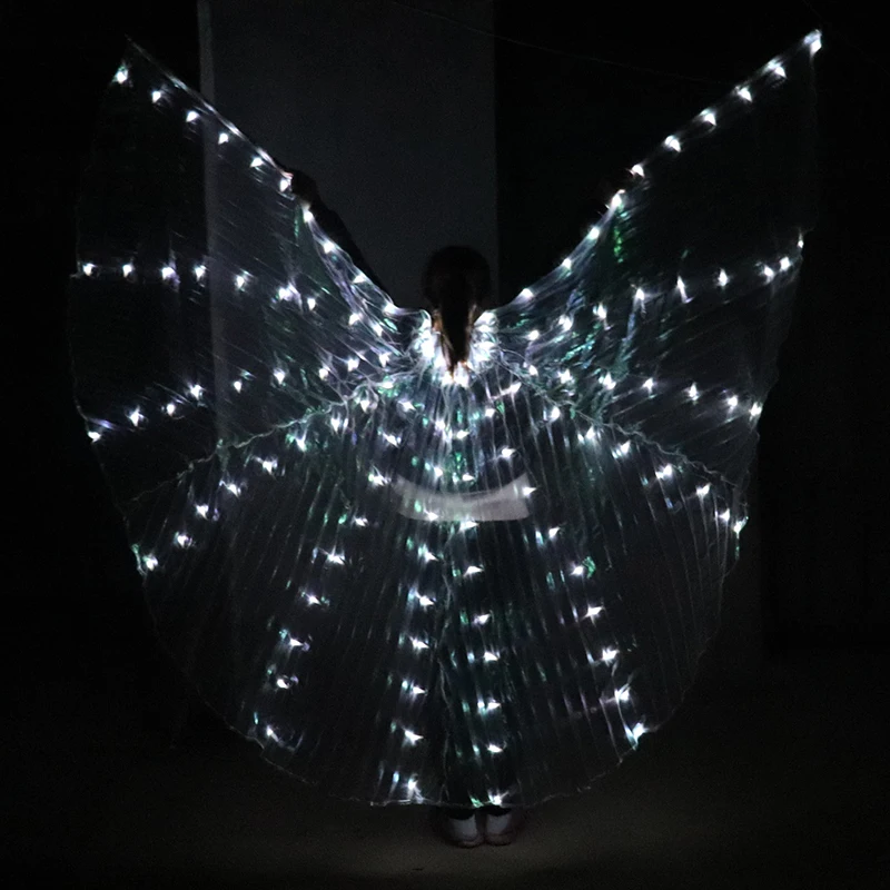 Светящиеся Крылья Светодиодные Исиды с держателями светящиеся плащи для танца