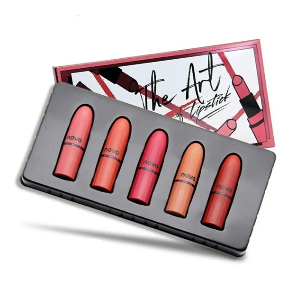 5 шт./компл. матовая губная помада легко носить долговечный блеск для губ