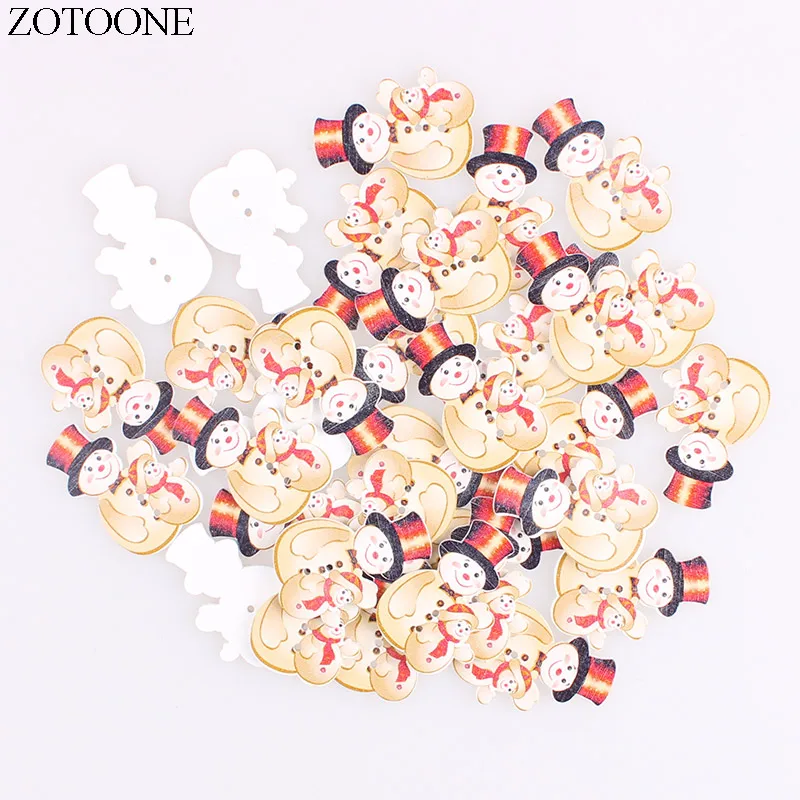 ZOTOONE рождественские кнопки для одежды деревянные аксессуары скрапбукинга шитья