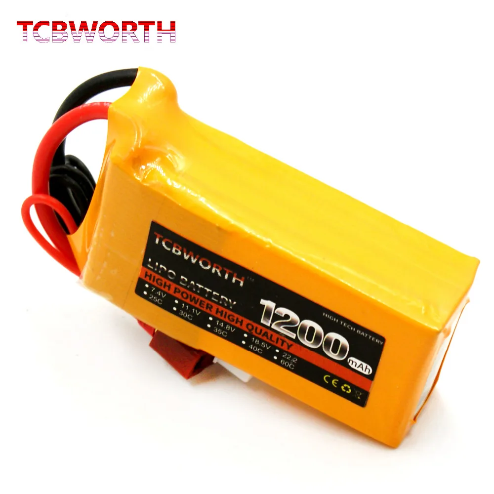 14 8 V 1200mAh 35C 4S RC игрушки Lipo батарея для вертолета самолета дрона квадрокоптера TCBWORTH