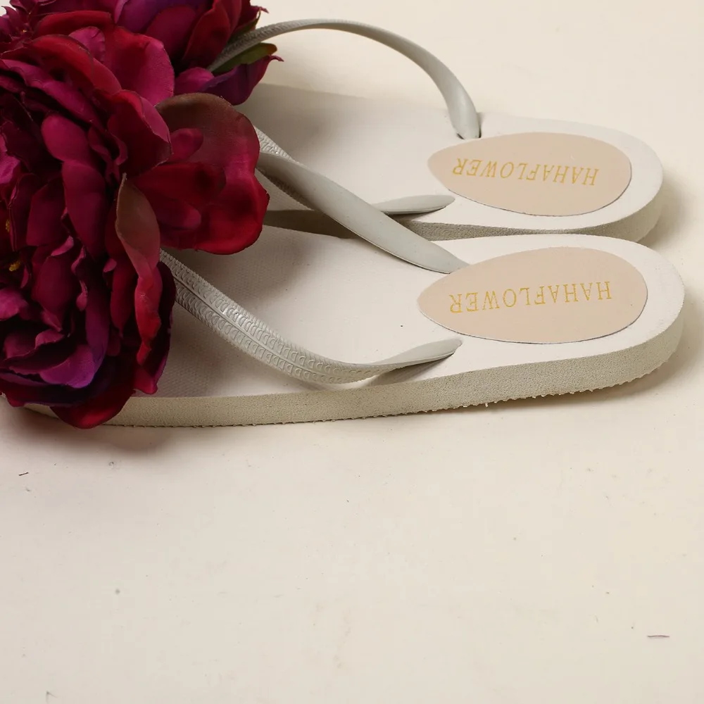 HAHAFLOWER/Лидер продаж года; Новая модная летняя обувь; женские шлепанцы; женские сандалии 16 см с цветами; сандалии на плоской подошве; Нескользящие тапочки; большие размеры