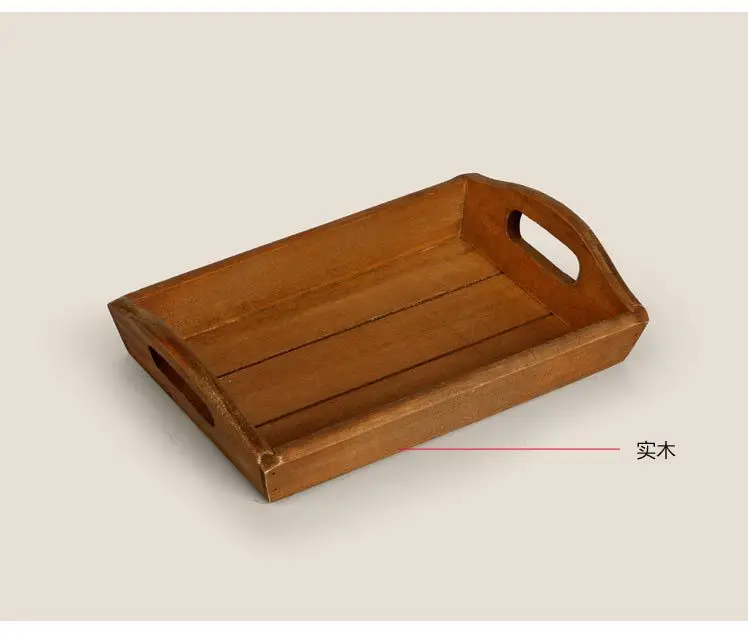 Японский ручной старый деревянный поднос Zakka 1 шт. продуктовый квадратный