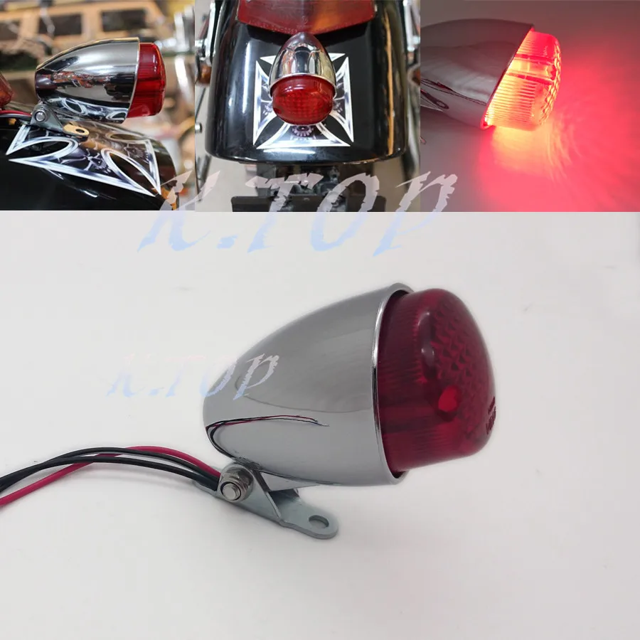 ZORBYZ мотоциклетный хромированный светодиодный задний стоп сигнал фонарь для Кафе