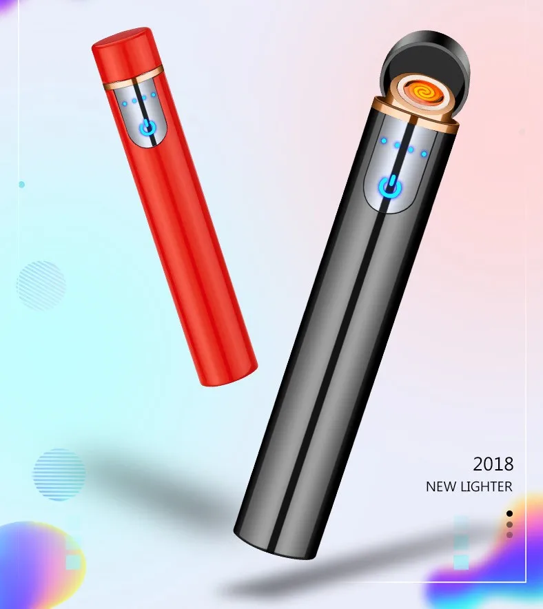 Новинка 2018 мини USB Зажигалка сенсорный экран электрические зажигалки для сигарет