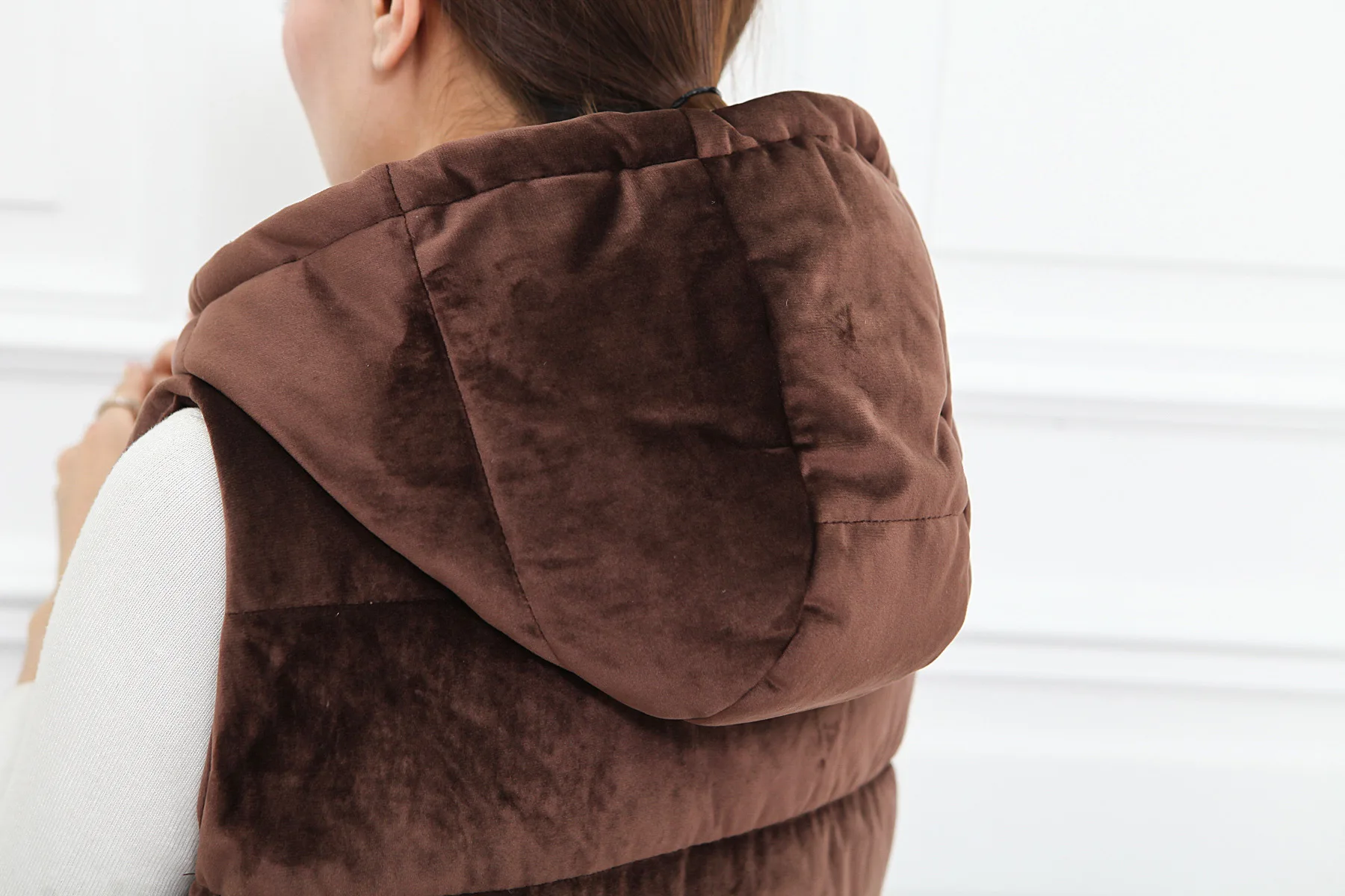 Yuxinfeng, утепленная, 4XL, бархатная парка, жилет, Женская длинная куртка-жилет с капюшоном, на молнии, женские жилеты для дам, большой размер, зимняя верхняя одежда